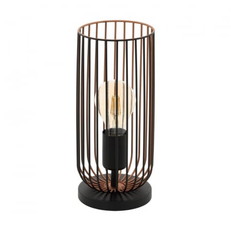 Lămpi de Birou și Veioze LED - Veioza vintage EGLO ROCCAMENA E27 1X60W, Negru, cupru