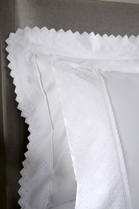 Lenjerie pat WIlliam Hunt  Paisley 600TC Alb [4]