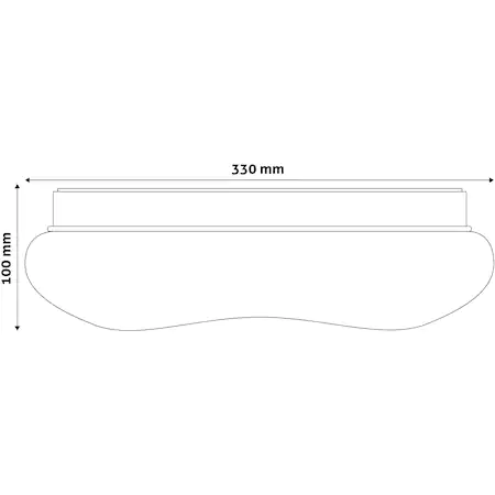 Aplica - Plafoniera LED AVIDE, Jelly (Medusa), 18W, 330 x 100 mm, 4000 K, Alb [3]