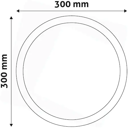 Aplica - Plafoniere Led model Rotund Alum. 24W 300mm [1]