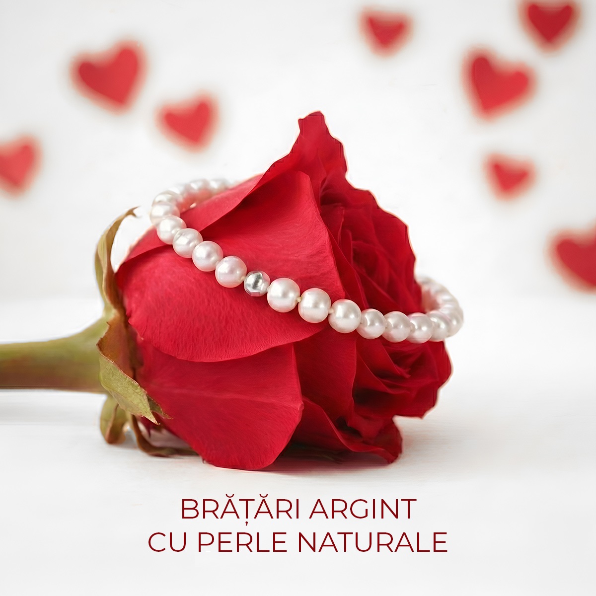 Bratari Argint cu Perle Valentines Day -70%