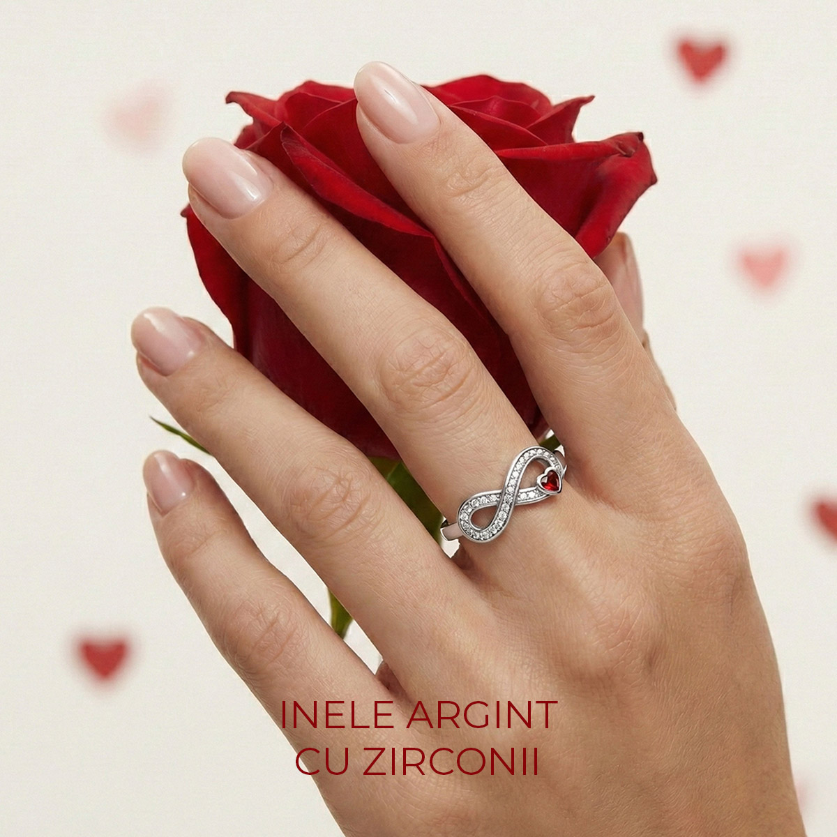 Inele Argint cu Zirconia Valentines -70%