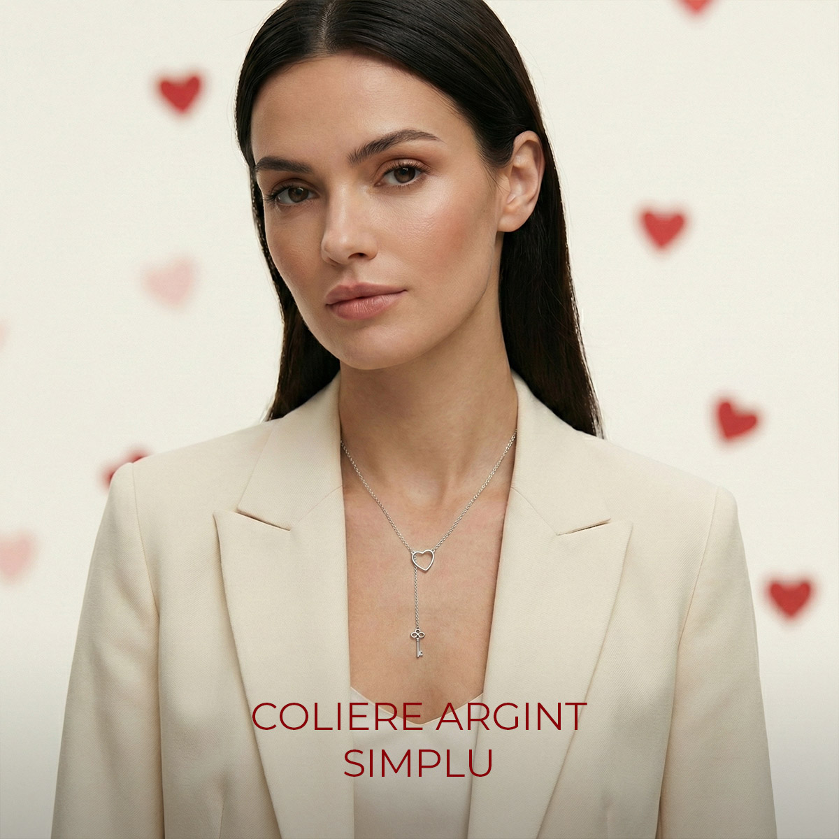 Coliere Argint Simplu Valentines -70%