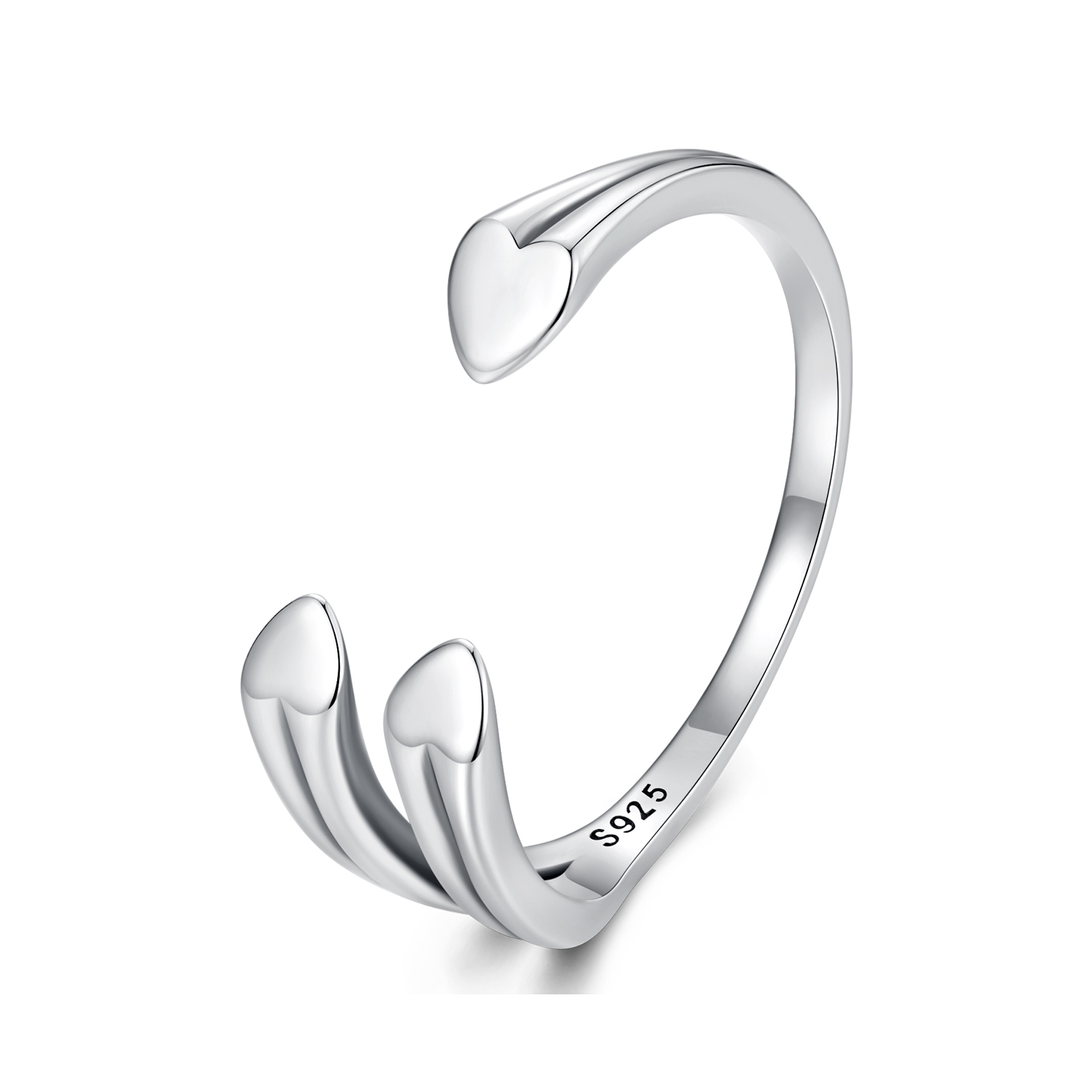 Inel argint inimioare