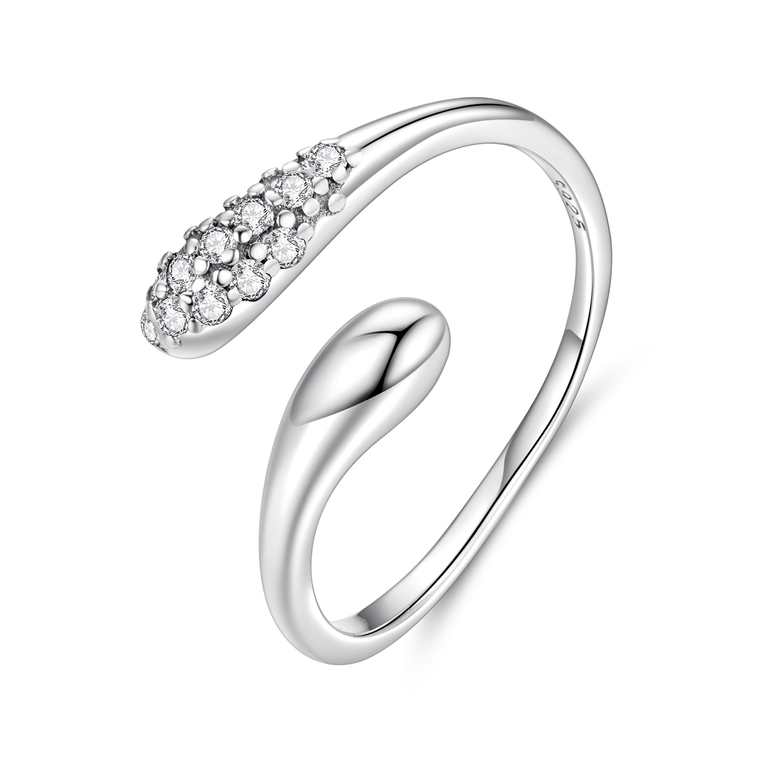 Inel argint picaturi