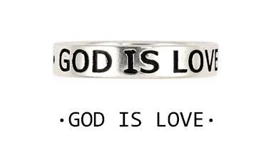 Inel argint 925 GOD IS LOVE cu aspect vintag [2]
