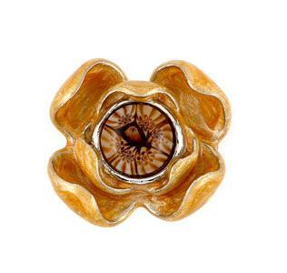 Inel argint 925 cu sticla de murano in forma de floare [2]