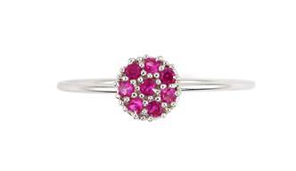 Inel argint 925 cu zirconii roz [2]