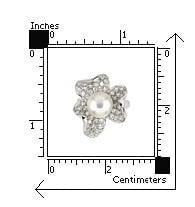 Inel argint 925 in forma de floare cu perla si zirconii [3]