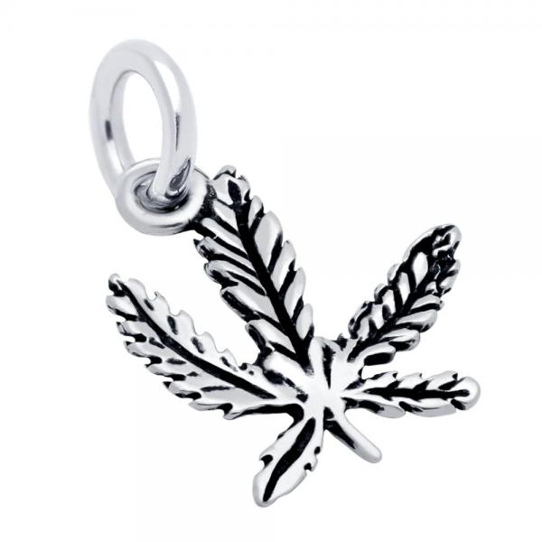 Pandantiv argint 925 cu frunza de marijuana [1]