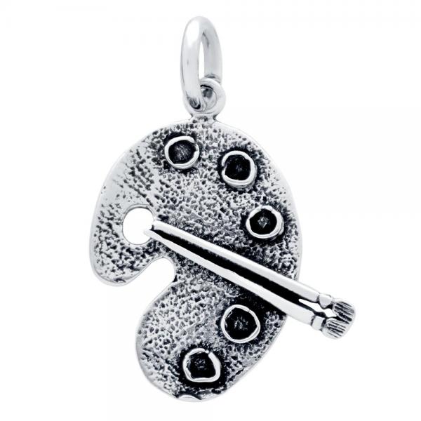 Pandantiv argint 925 paleta cu pensule [2]