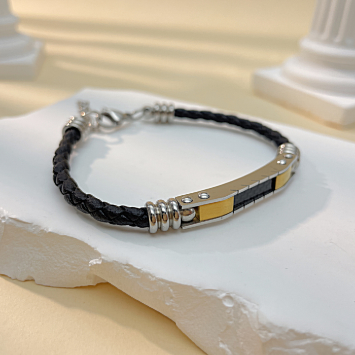 Bratara ajustabila piele si inox [6]