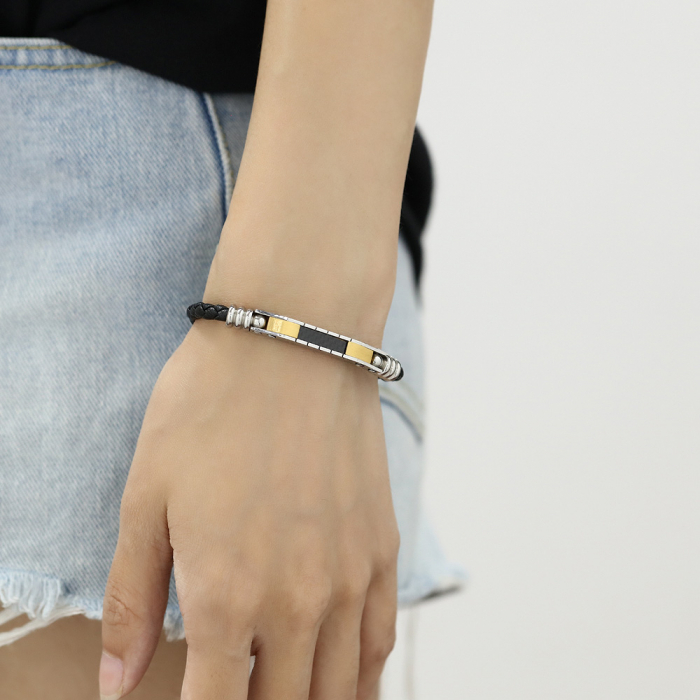 Bratara ajustabila piele si inox [7]