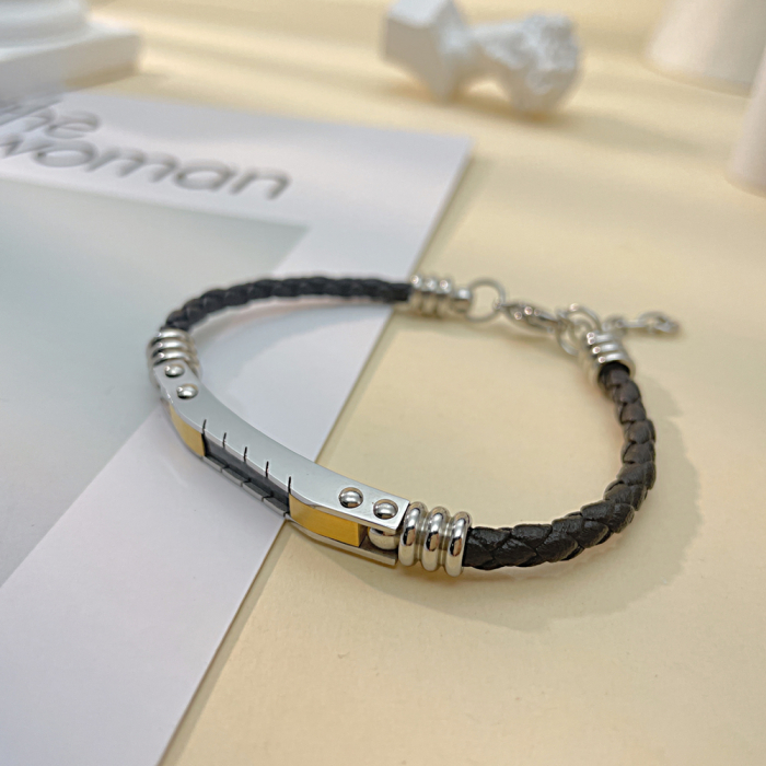 Bratara ajustabila piele si inox [4]