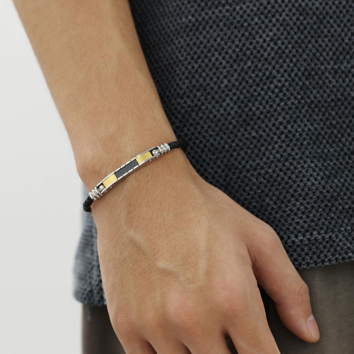 Bratara ajustabila piele si inox [12]