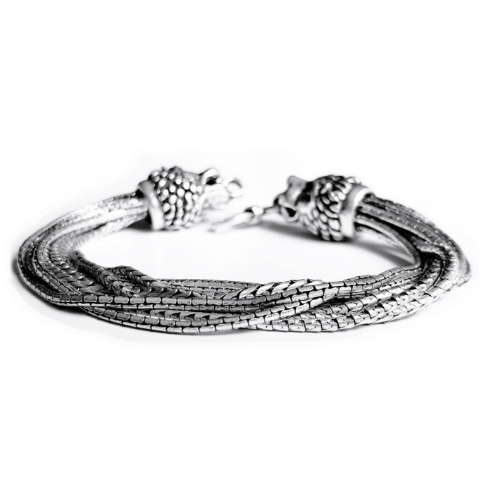 Bratara argint 925 cu capete de lei, Heracle [3]