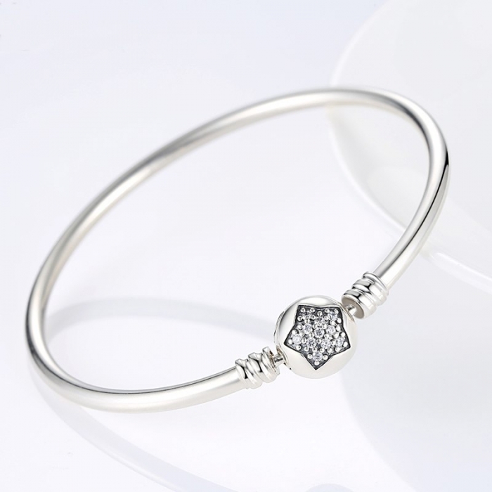 Bratara argint 925 cu floare si zirconii albe - Be Elegant BST0009 [2]