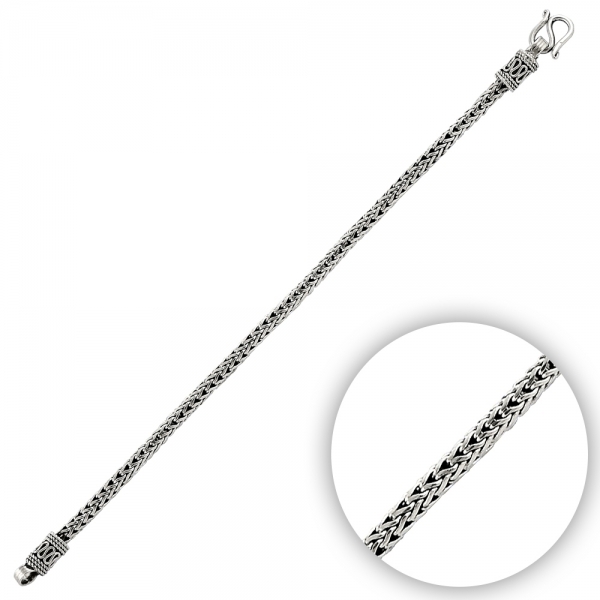 Bratara argint 925 cu model impletit Bali BTU0065 [2]