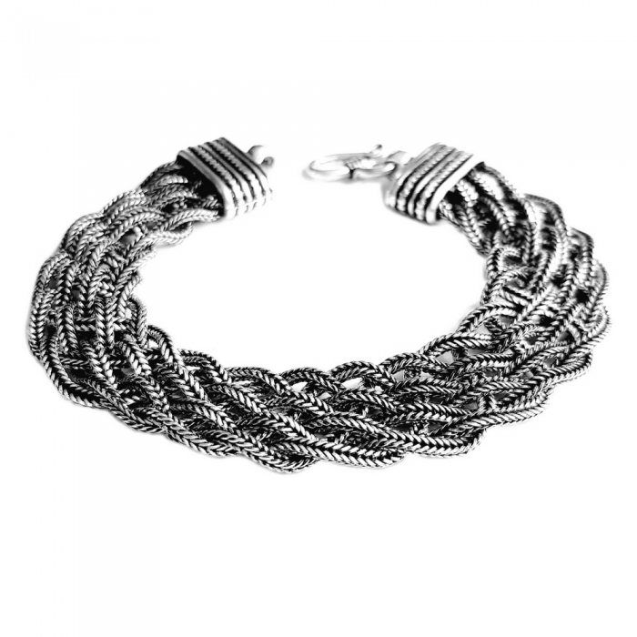 Bratara argint 925 impletita, Timeea [2]