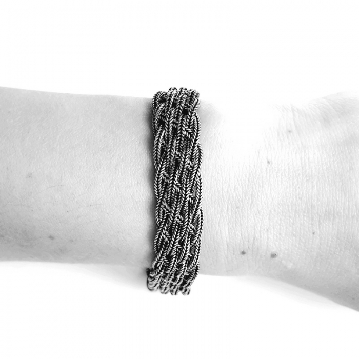 Bratara argint 925 impletita, Timeea [4]