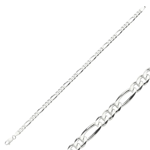 Bratara argint 925 model figaro 5.5 mm [4]