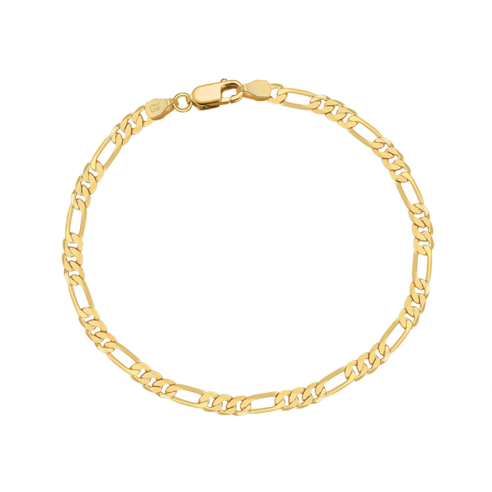 Bratara Figaro argint 925 placata cu aur 14K, 18 cm, 3,3 mm, UNISEX [1]