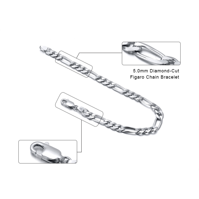 Bratara Figaro argint 925 placata cu aur 14K, 18 cm, 3,3 mm, UNISEX [7]