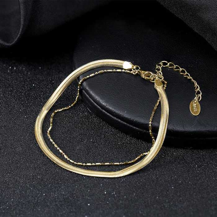 Bratara argint 925 placata cu aur 14K [3]