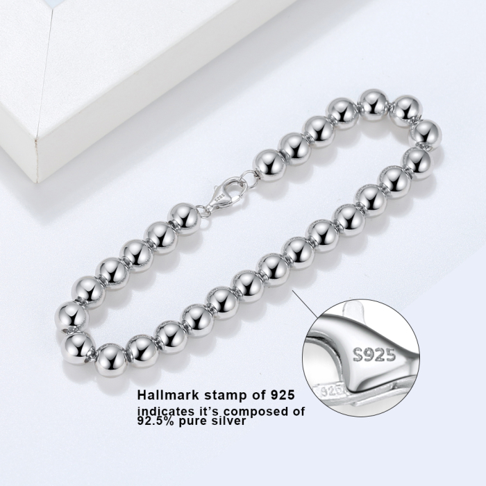 Bratara bilute argint 925 placata cu aur 14K, 20 cm, 4 mm, UNISEX [6]
