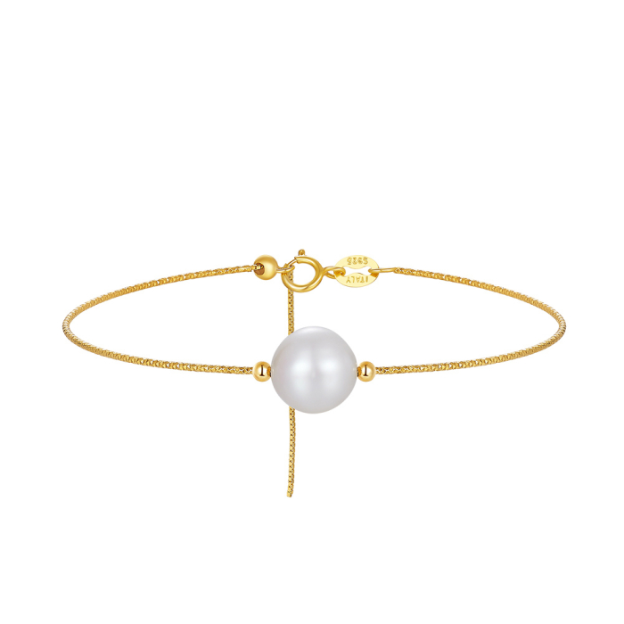 Bratara argint 925 placata cu aur 14K cu perle naturale [1]
