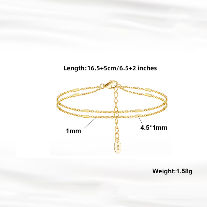 Bratara argint 925 placata cu aur 14K [4]