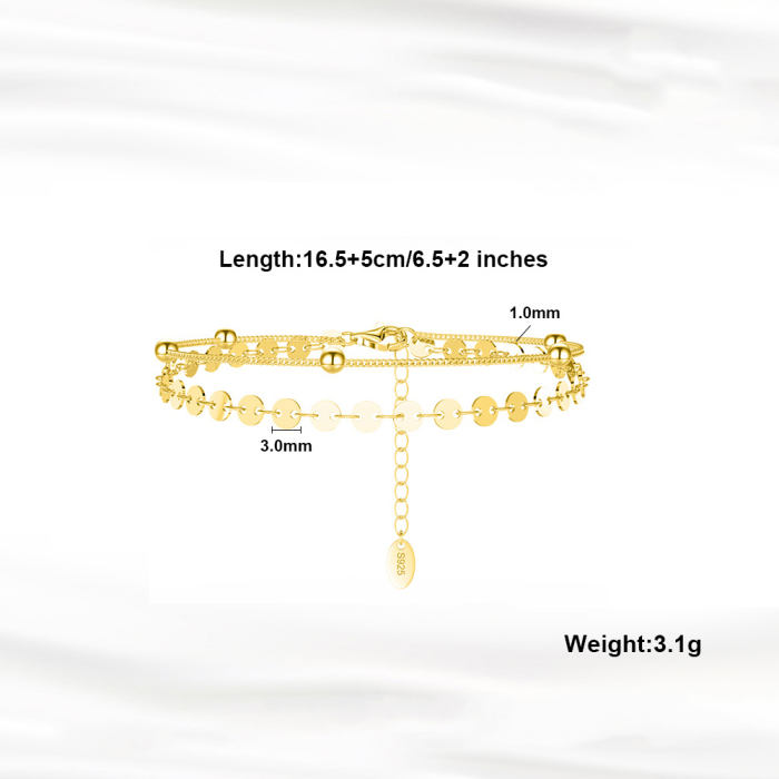 Bratara argint 925 placata cu aur 14K [4]