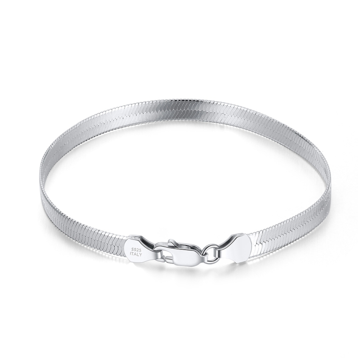 Bratara plata argint 925 placata cu rodiu, 19 cm, 4,5 mm, UNISEX [1]