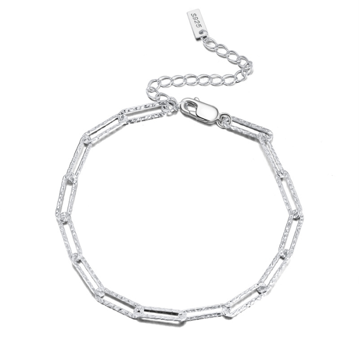 Bratara argint 925 placata cu rodiu, tip agrafa, UNISEX [1]