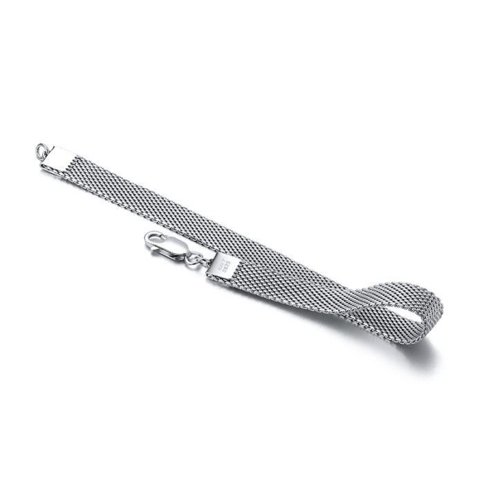 Bratara argint 925 placata cu rodiu, 20 cm, 7 mm [4]