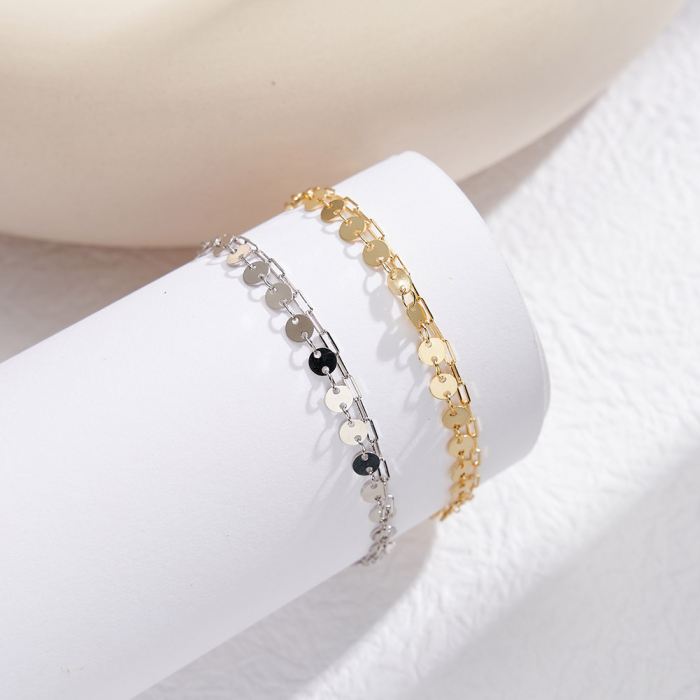 Bratara banuti argint 925 placata cu aur 14K [5]