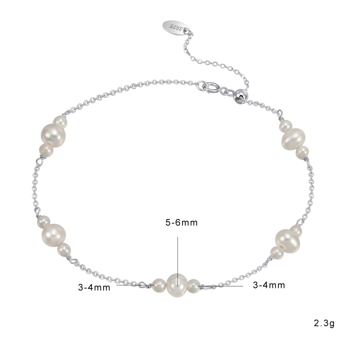 Bratara argint 925 placata cu aur 14 k cu perle naturale [3]