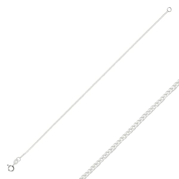 Bratara argint 925 model lant curb - Lungime: 19,5 cm [1]