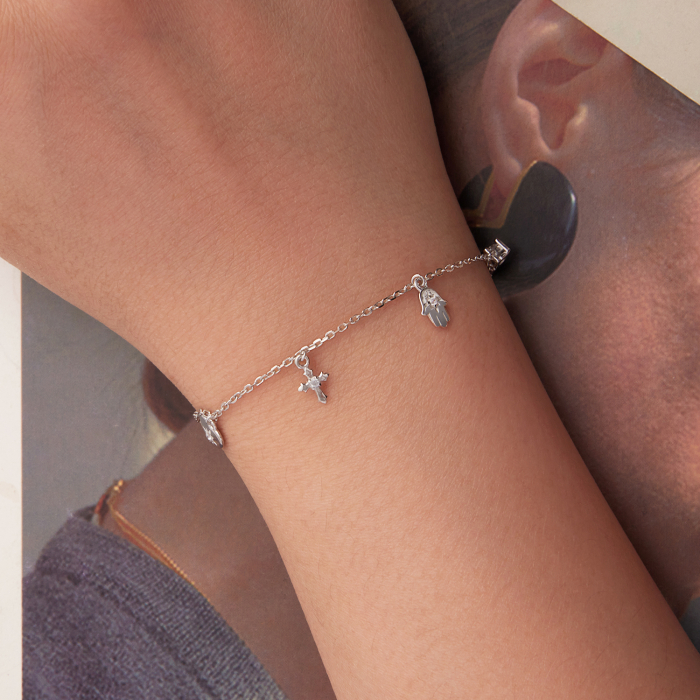 Bratara argint amuleta [2]