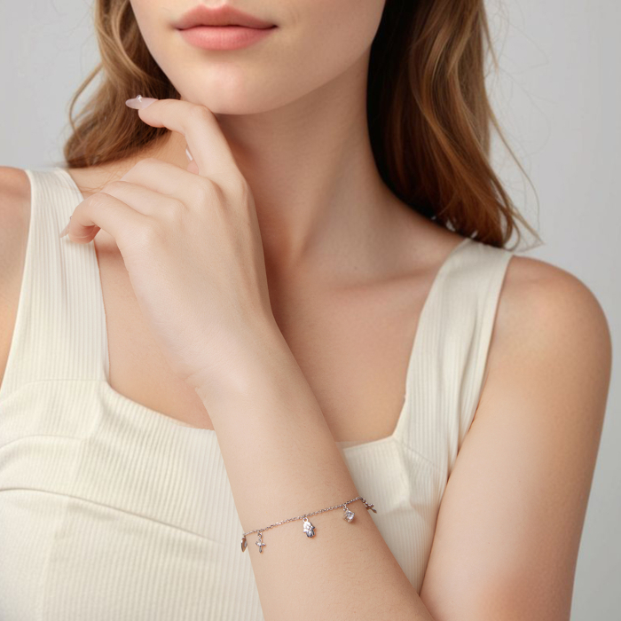 Bratara argint amuleta [6]