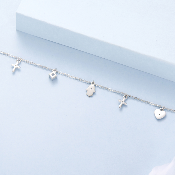 Bratara argint amuleta [7]