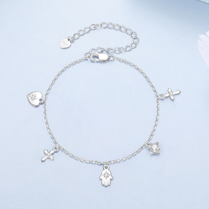 Bratara argint amuleta [5]