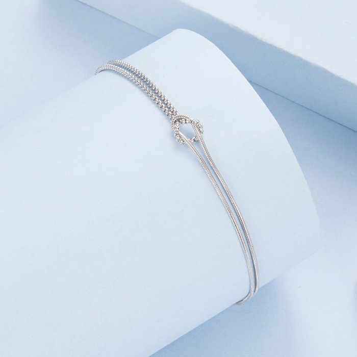 Bratara argint cu 2 lanturi [3]