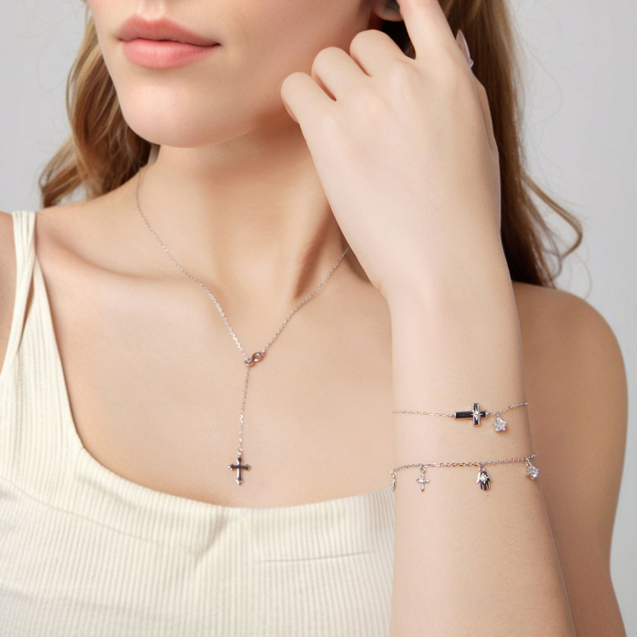 Bratara argint cu Cruce si Steluta [11]