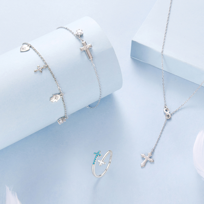 Bratara argint cu Cruce si Steluta [14]