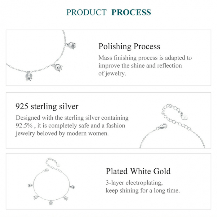 Bratara argint cu flori de margaritar [12]