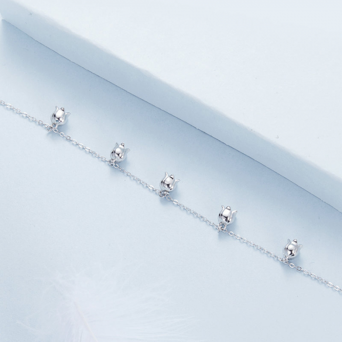 Bratara argint cu flori de margaritar [6]