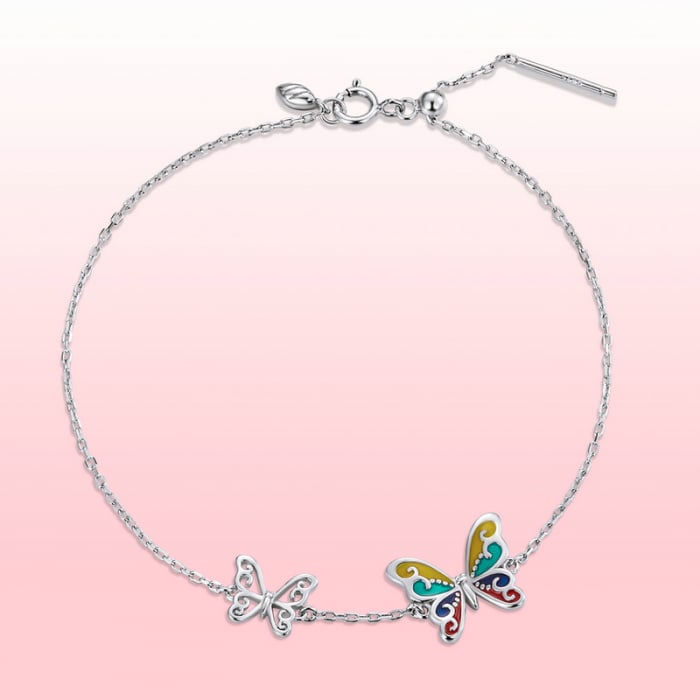Bratara argint reglabila cu fluturi [16]