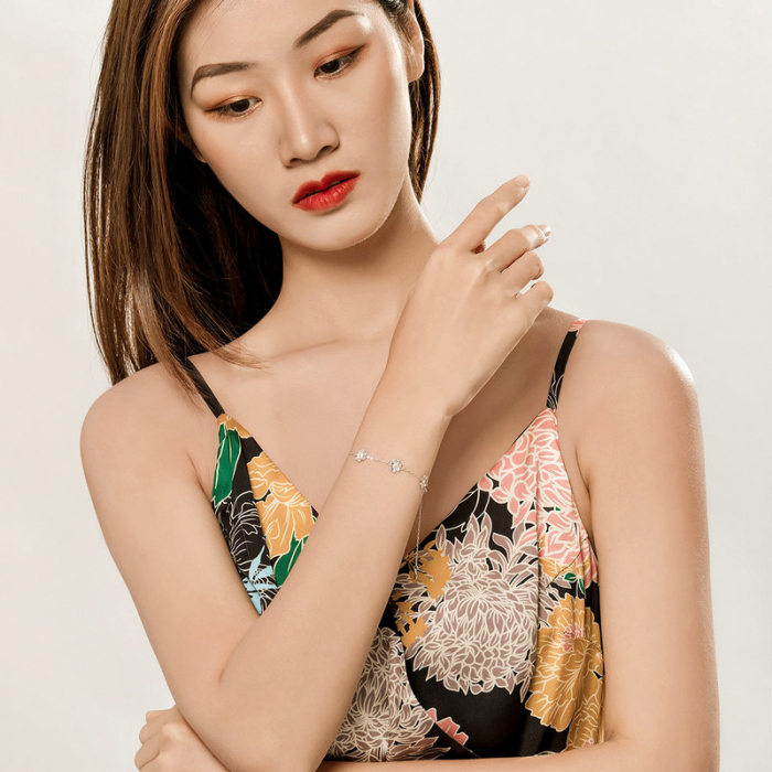 Bratara argint cu margarete [8]