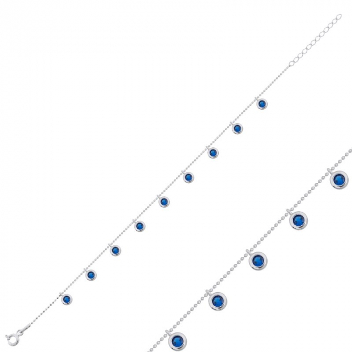 Bratara argint cu zirconii safir [2]